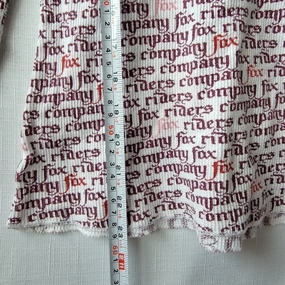 Fox  Vintage Y2K  Logo Waffle Longsleeve Top - Picture 8 of 11